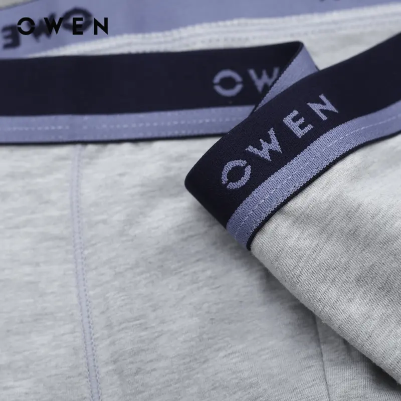 OWEN - Quần lót Boxer Nam QLB232411 màu Xám Melange chất liệu Cotton Spandex Hoạ tiết Trơn Menswear 1