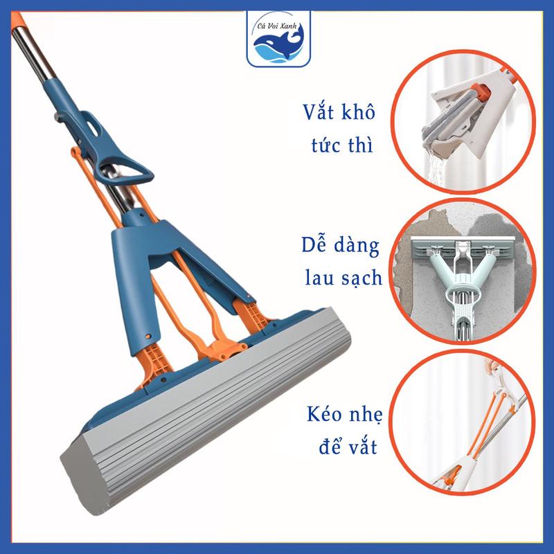  Cây Lau Nhà Tự Vắt Thông Minh Bằng Xốp Cao Su Non Thấm Hút Siêu Nhanh Chỉ Với 3s Cây Lau Nhà Bằng Mút Xốp Loại Tốt Lau Sàn Làm Sạch 