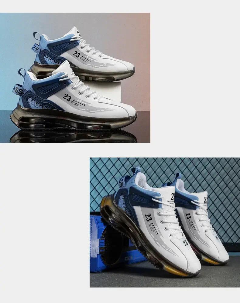 Product Introduction of Men's Sneakers New in High Top Running Shoes Golf Shoes Round Toe Platform Shoes Casual Fashion for Men Sneakers Waterproof 11