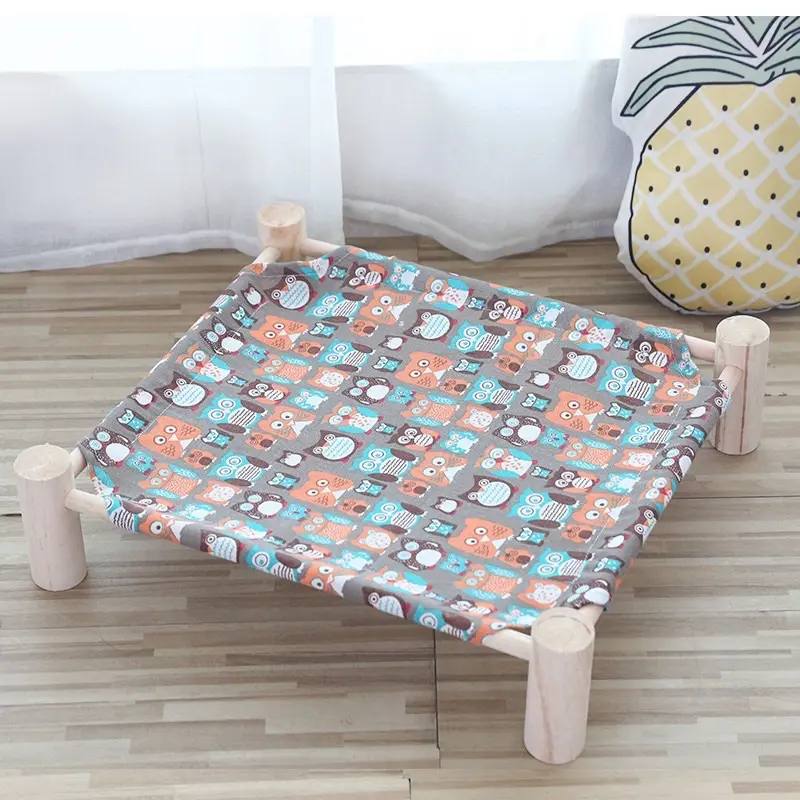 [ Giường VÕNG chân gỗ ] võng treo lồng cho chó mèo nhiều màu nhiều mẫu võng  chó poodle 8