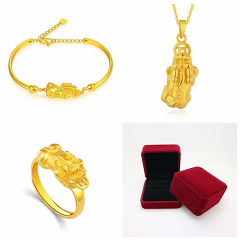 Product Introduction of Brass Gold-Plated 3d Hard Gold Pi Xiu Bracelet Imitation Gold Women's Bracelet Korean Gold-Plated Suit Fashion Beading 17