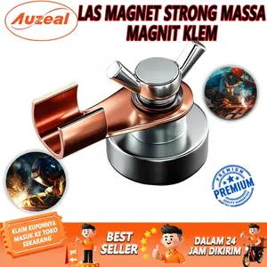 Klem Masa Las Magnet untuk DIY Pemula - Alat Bantu Las Ground Clamp, Cocok Las Kecil