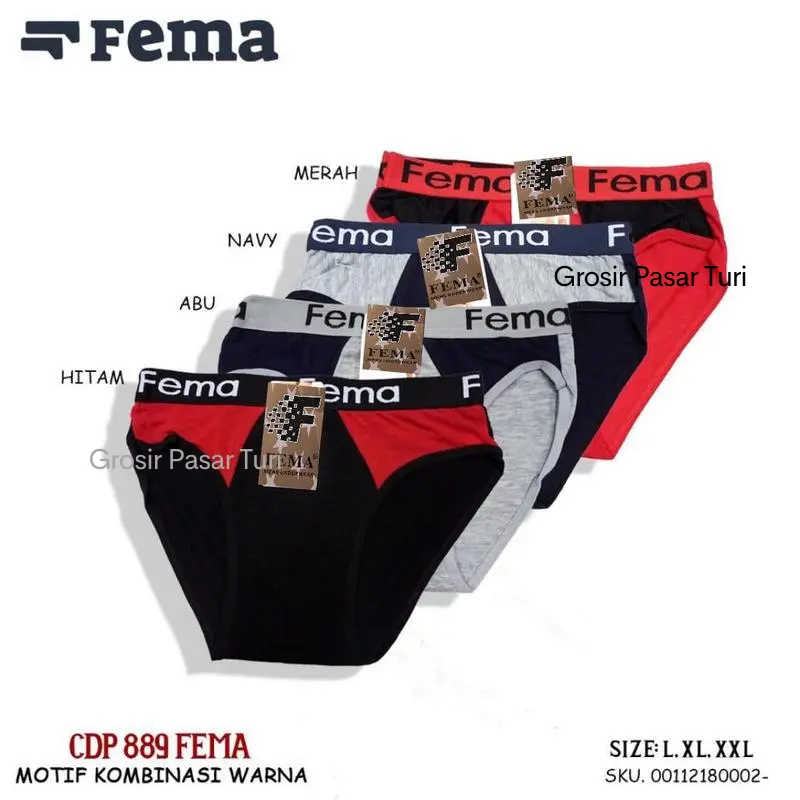 12pcs Celana Dalam Cd Pria Fema Chuan Kedo Lusinan Murah 1