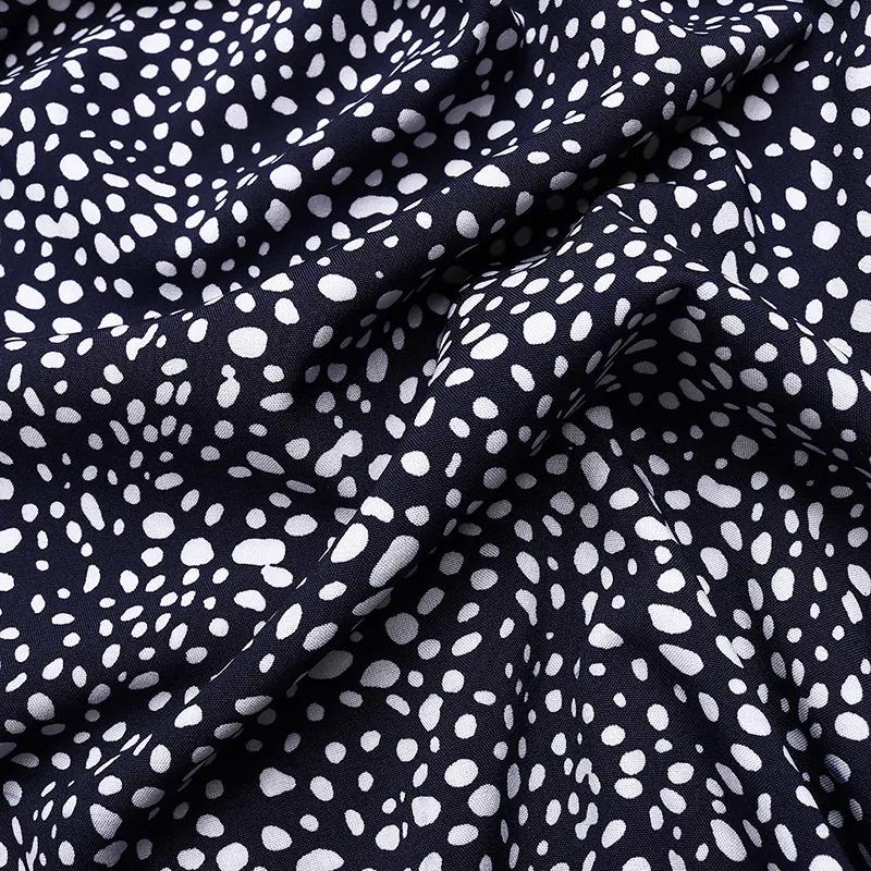 Product Introduction of SS24 Women Muslim Long Sleeve Abaya Kaftan Polka Dots Casual Loose Shirt Dress 2023. 15