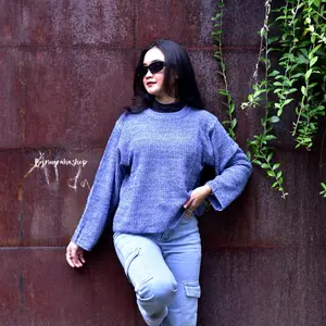 EMY Blouse Twist baju atasan wanita terbaru sweater rajut wanita Fit Panjang Knitwear Oversize Outer Batwing Cardigan Basic Kardigan