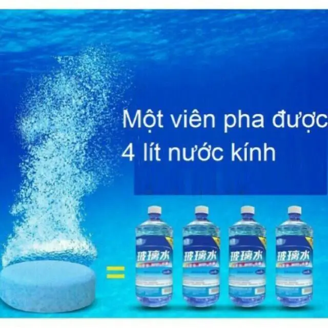 Carlove-Đẳng cấp xế ưngViên sủi tẩy rửa kính oto xe hơi tiện dụng siêu sạch và đậm đặc - 1 viên 4L - FBK t 1