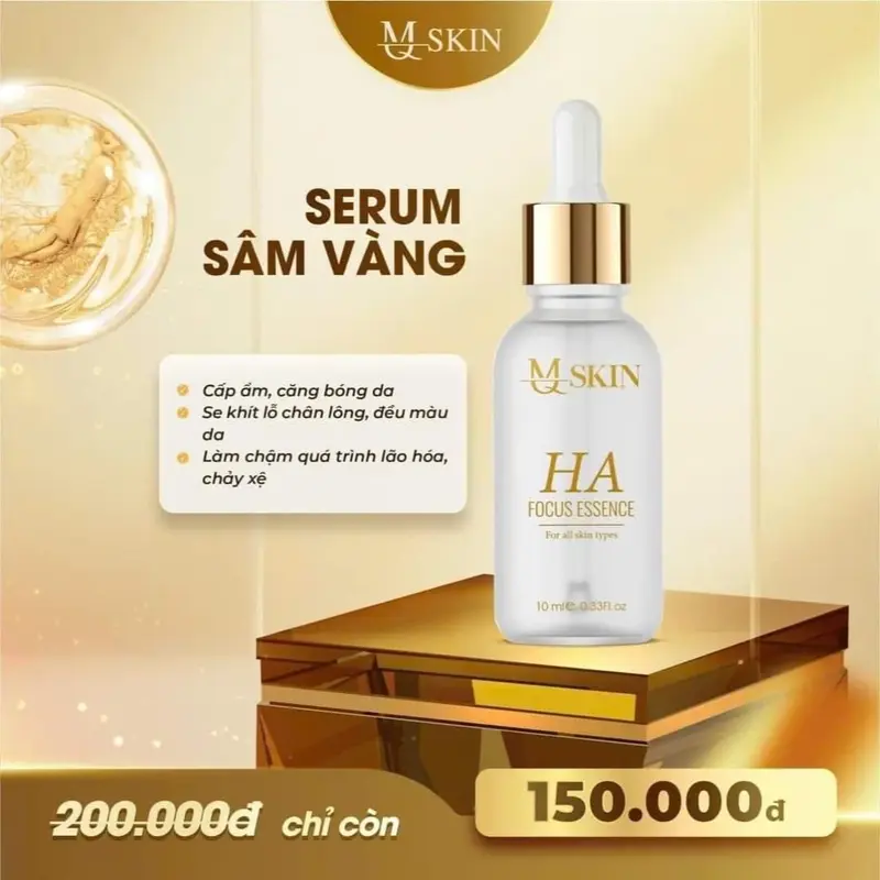Serum HA sâm vàng MQSKIN Cấp Ẩm Dưỡng Ẩm Da 0