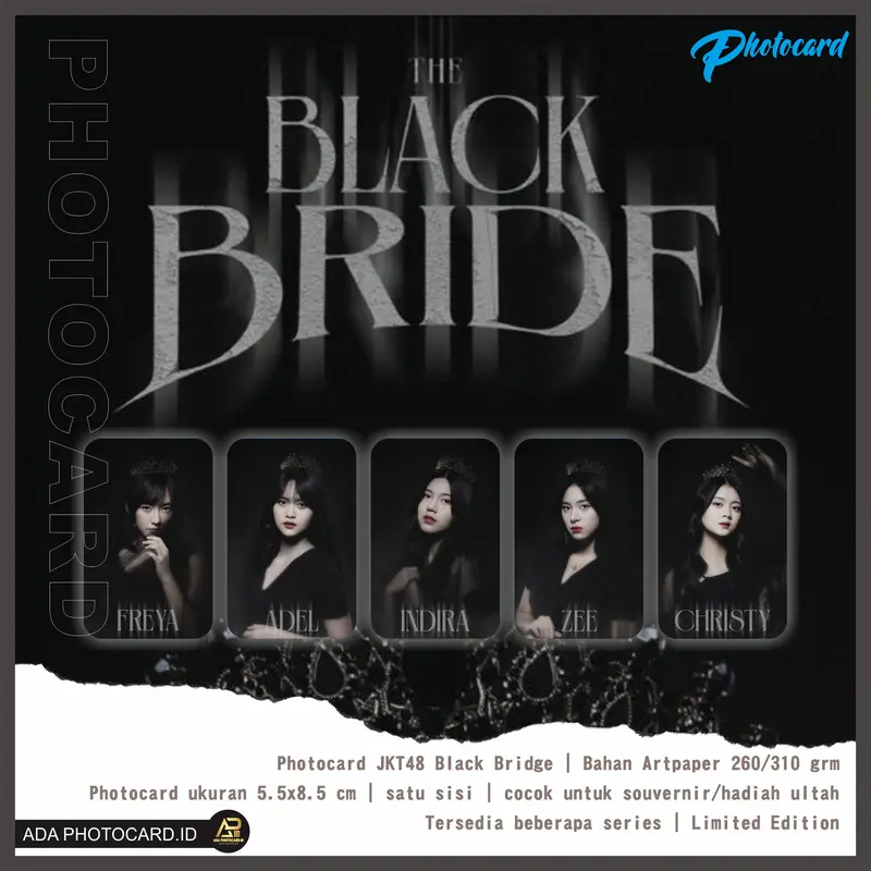 Photocard JKT48 The Black Bride isi 50 Pcs (Bonus Stiker dan Inner Slevee) Unofficial/fanmade 2