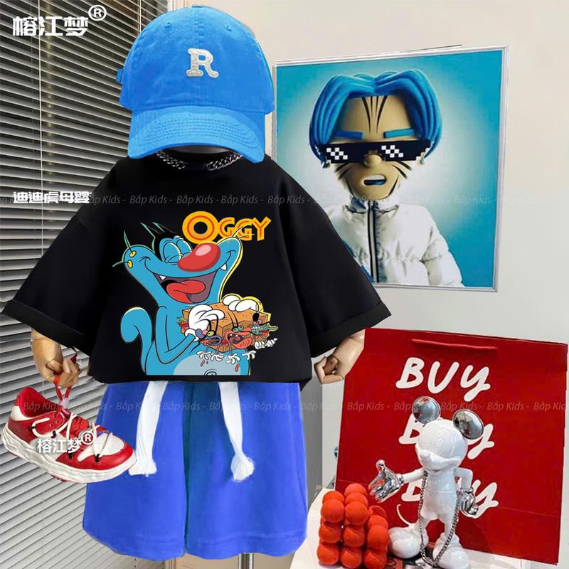 ( ĐÓN HÈ) Bộ quần áo cho bé trai 25 - 55kg không kèm phụ kiện