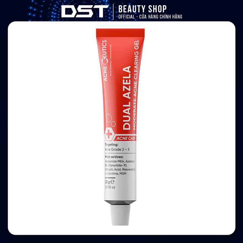 [Dược Sĩ Tiến] AcneCeutics Dual Azela Moderate Acne Clearing Gel - Hỗ trợ giảm và ngăn ngừa mụn - 20g 0