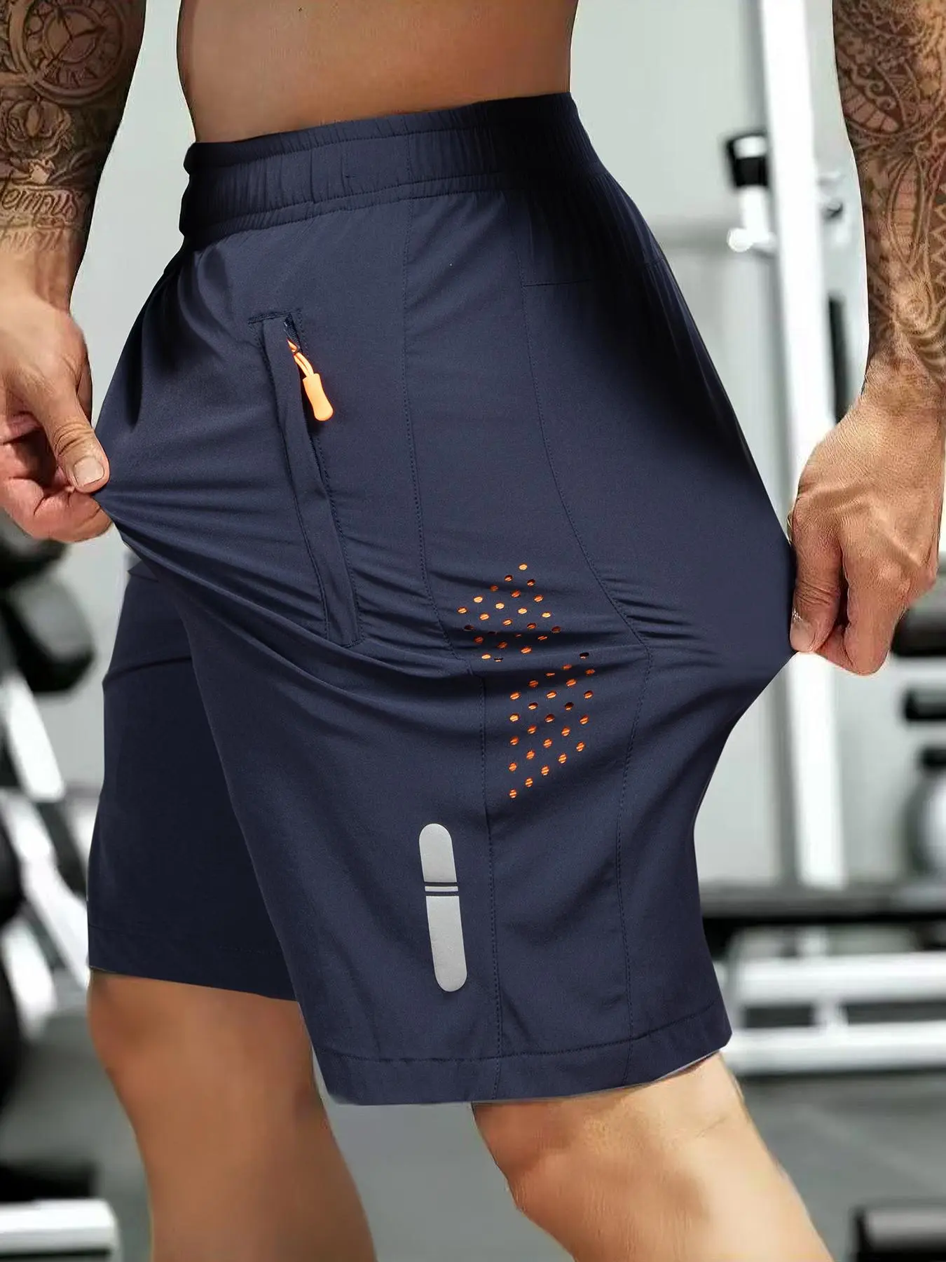 Men's Regular Fit Letter & Geometric Print Shorts, Casual Breathable Comfortable Shorts for Gym Workout Running, Men's Summer Bottoms
