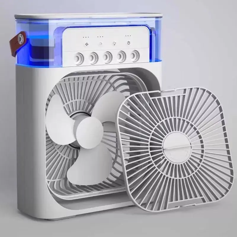Kipas Angin Mini AC LED 3 in 1 Portable Air Cooler Humidifier 600 ML Kode 002 6