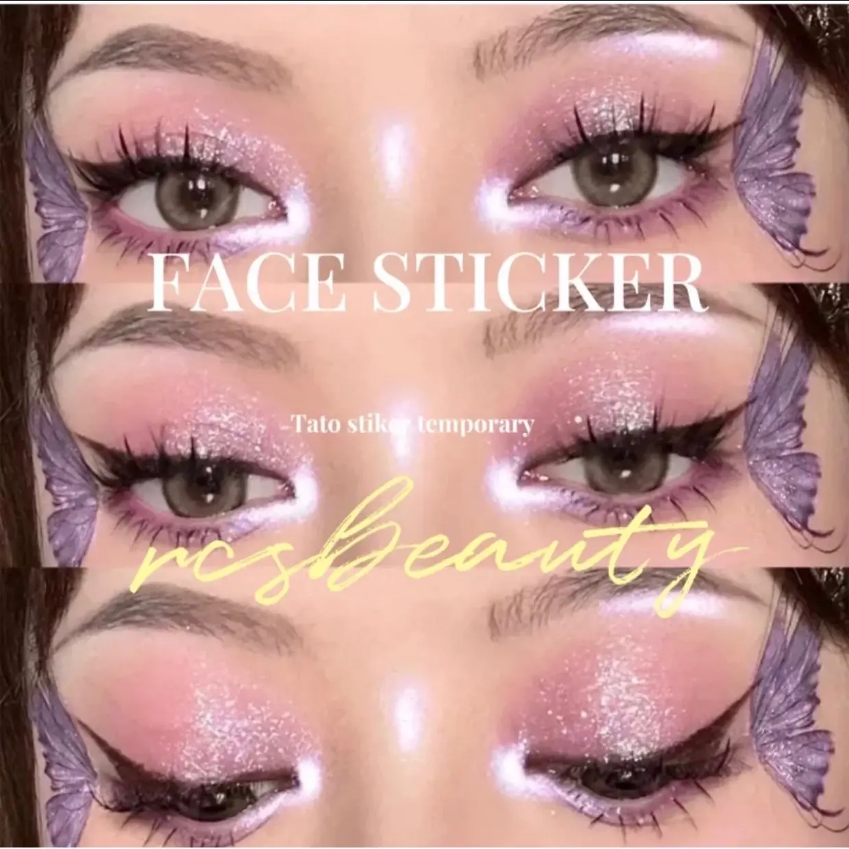 face stiker tato temporer stiker wajah stiker makeup Temporary