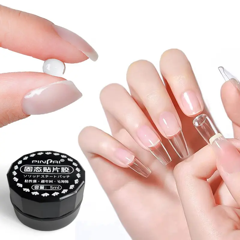 Bộ Gel Keo, Cho Móng Tay Gương Và Phấn, Với Cọ Lót Móng Tay, Gel Keo Dính Trong Suốt UV LED 1