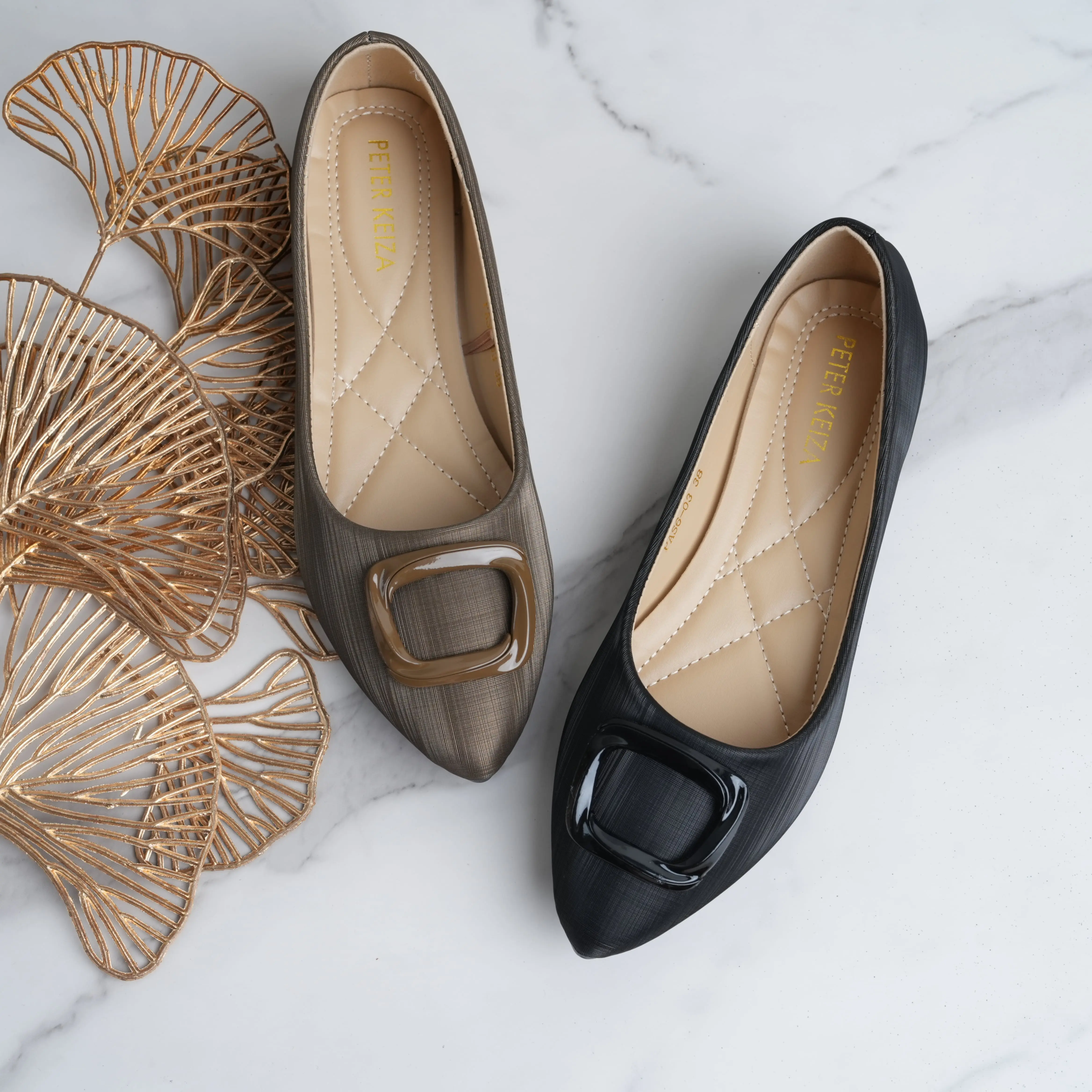 Peter Keiza / Patrizio Flat Shoes Wanita Elegan Kekinian Korean Style PAS6-03
