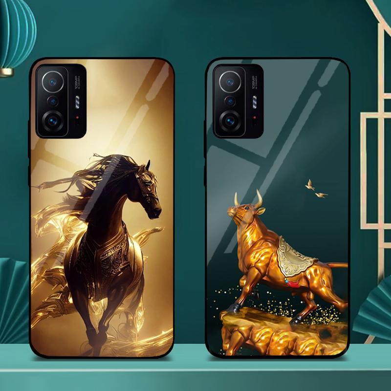 Ốp Lưng cho XIAOMI 11T 5G, 11T PRO 5G Mặt lưng kính cao cấp, thiết kế độc quyền 12 con giáp