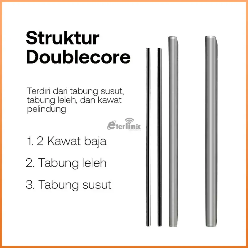 1 Pack 50 pcs Protection Sleeve Besar 2 Kawat Dropcore Fiber Optik 4