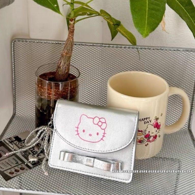 Ví Kitty, Phong Cách Hàn Quốc, Ngắn, Màu Bạc, Dễ Thương, Thích Hợp Cho Học Sinh, Thiết Kế Hoạt Hình Đơn Giản Và Tươi Mới, Ngăn Đựng Thẻ, Năm 2024 4