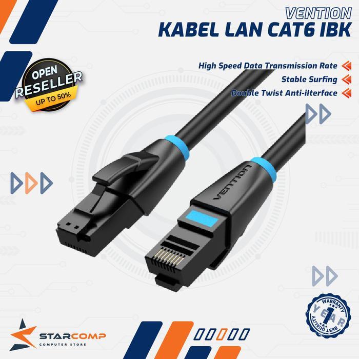 Jual Vention IBK Kabel LAN RJ45 Cat.6 UTP Ethernet Gigabit Round - Kab ...
