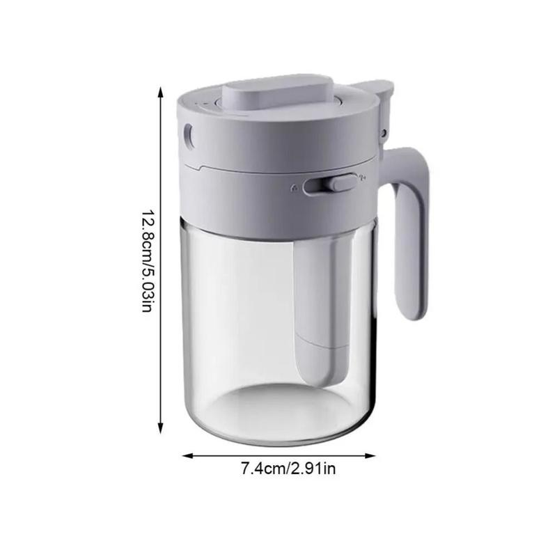 Clear Spoon Separated Kitchen Seasoning Box Dustproof Lid Moisture-Proof 2 in 1 Condiment Jar Lockable Handle Spice Bottle Sugar 2