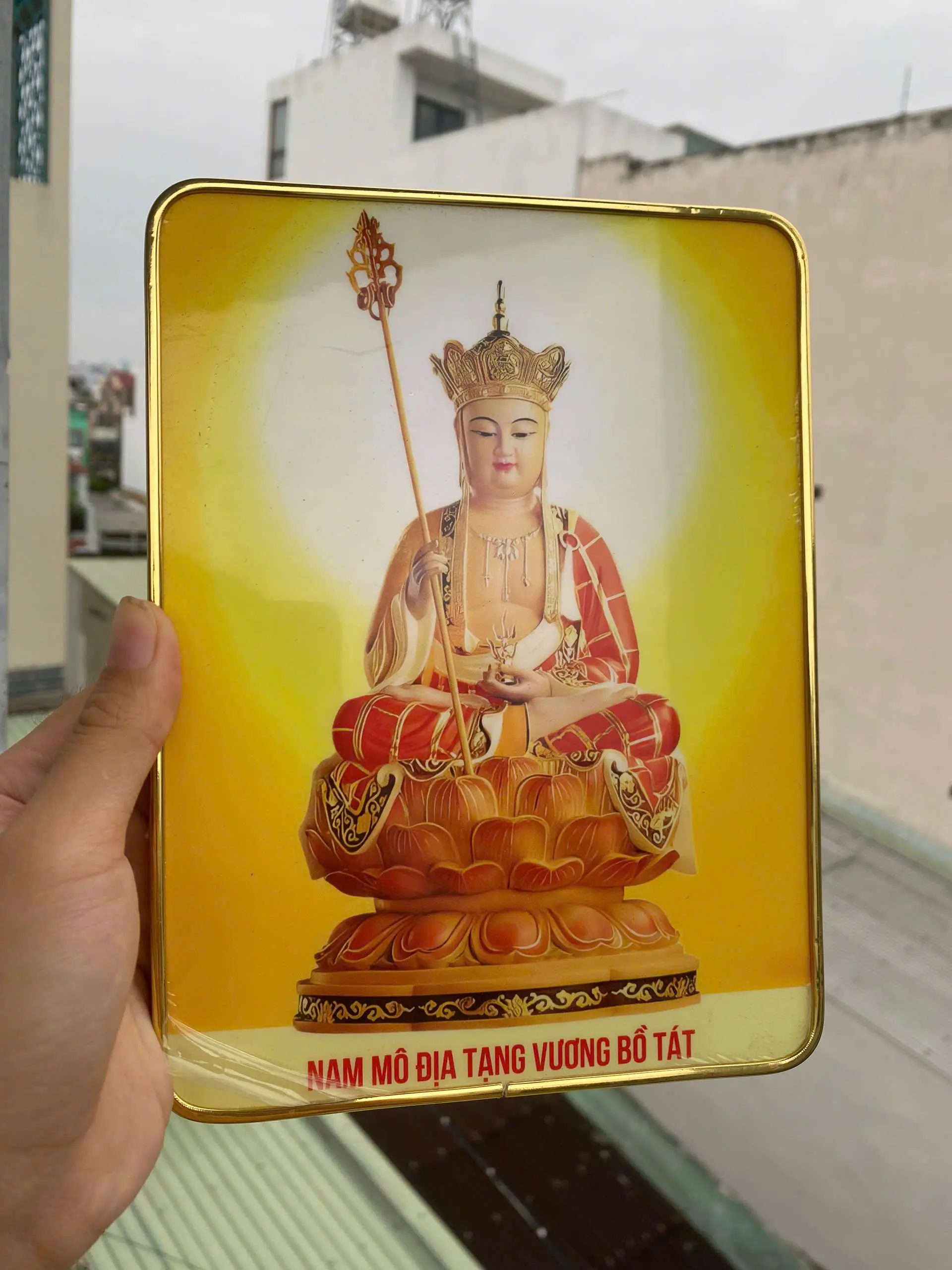 Tranh PHẬT để bàn tráng gương Nhiều Mẫu viền bo cao cấp 15x20cm