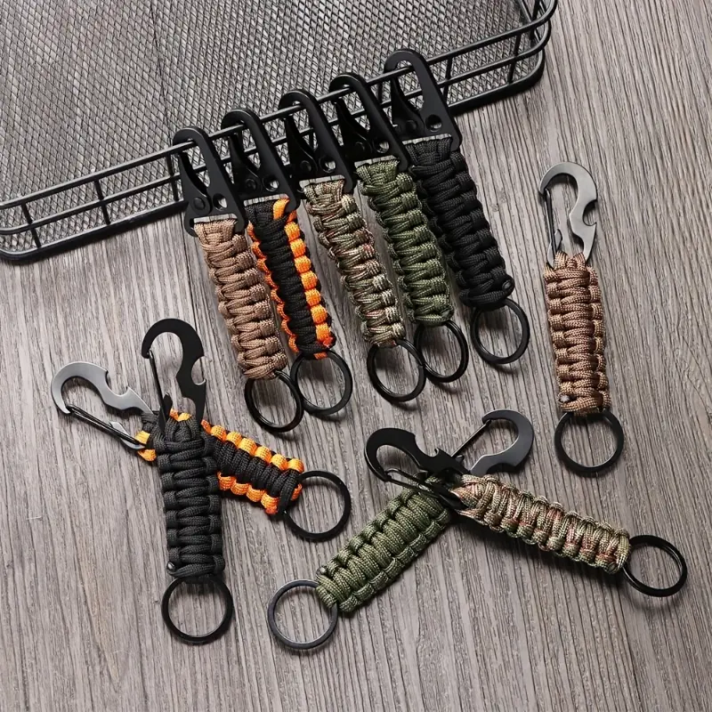 Tactical Rope Survival Cord Keychain - Military Lanyard Bottle Opener For Men - Ideal Outdoor Camping Hiking Gift