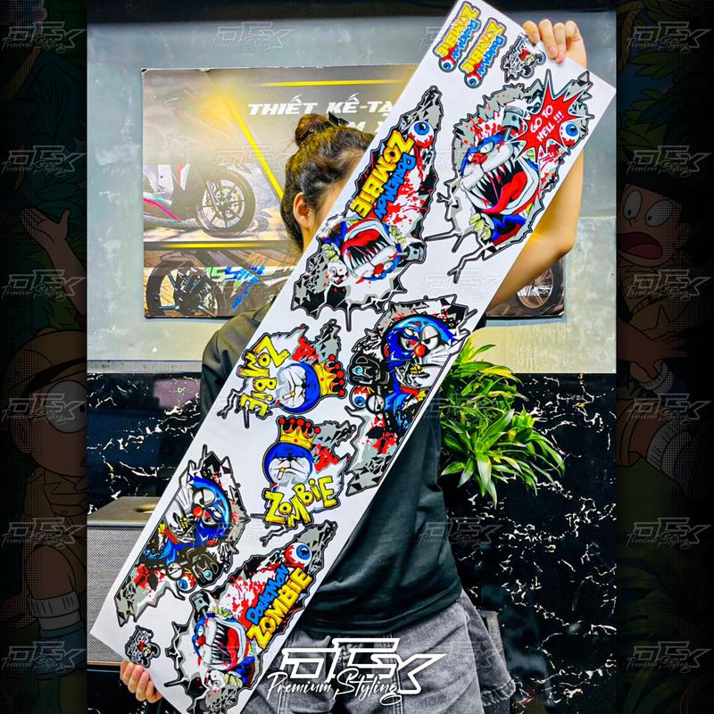 Set Tem DOREMON ZOMBIE | Dán Trang Trí , Che Trầy | Dán Xe Tất Cả Dòng Xe Máy , Phụ kiện , Điện Thoại , Ipad , Laptop , Vali.... Nhãn Dán Decal