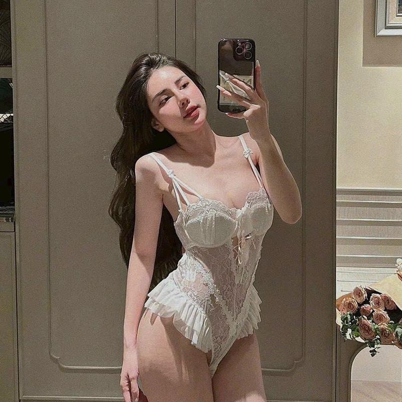 Bộ ren 2 dây ren mềm đen và trắng mẫu mới mã 290 có mút quảng châu