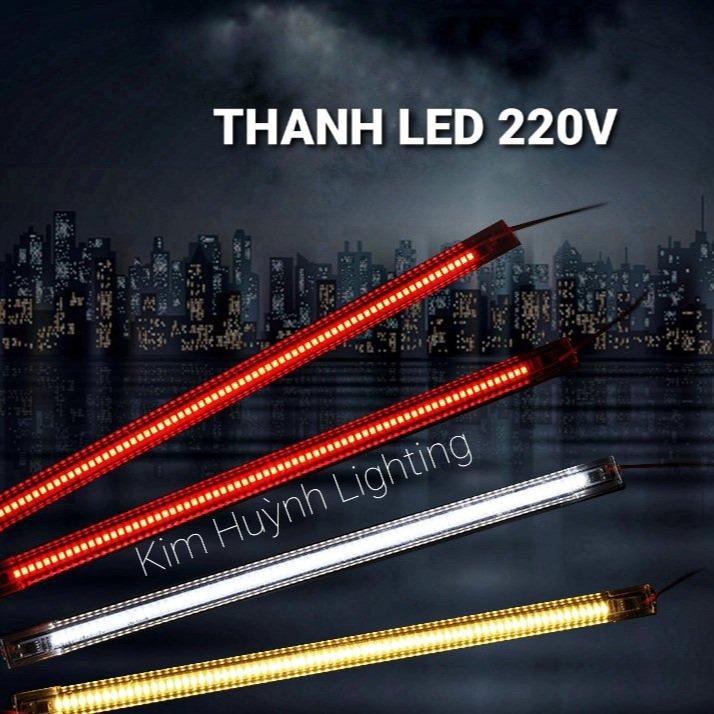 Thanh đèn led sử dụng trực tiếp điện 220V có vỏ nhựa trang trí bếp, tủ kệ (KHÔNG BAO GỒM DÂY NGUỒN)