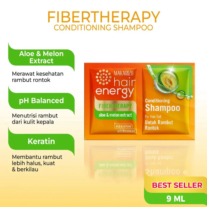 Makarizo Hair Energy Fibertherapy Conditioning Shampoo Aloe Melon 9 mLx12 1