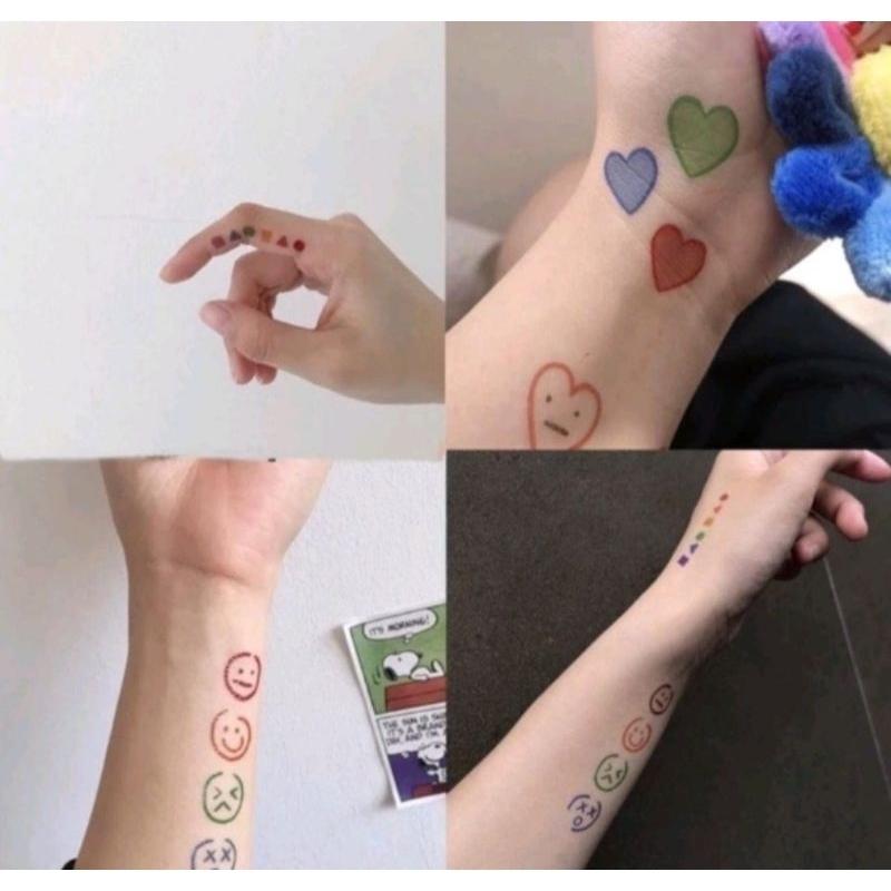 1 Tấm Hình Xăm Tatto Hoạ Tiết Dễ Thương ( Giao Mẫu Ngẫu Nhiên ) 2