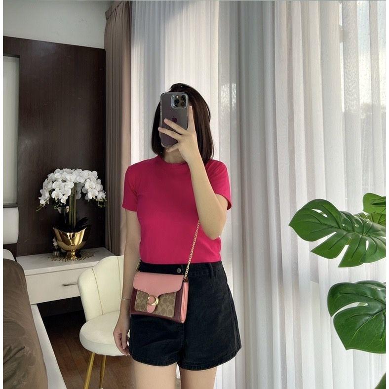 best seller baju kaos crop wanita terbaru tee Combed Lembut Top Atasan Pendek Polos 0