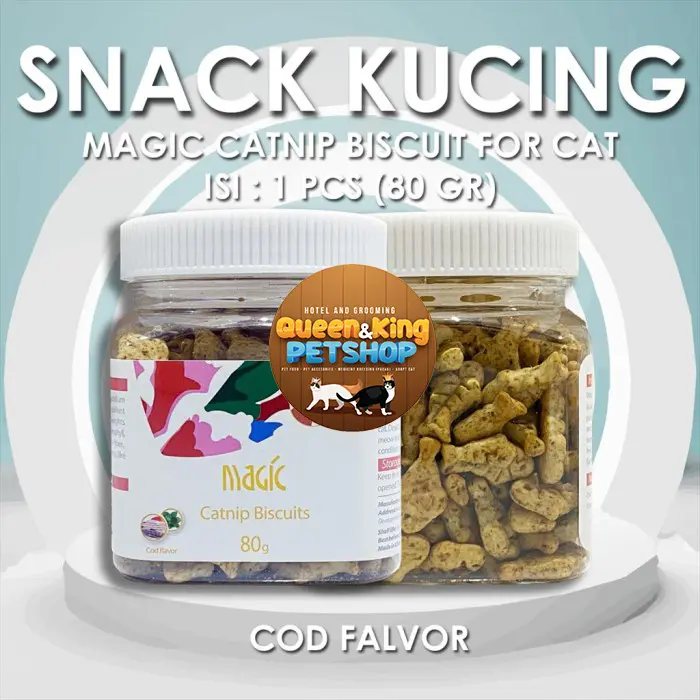 MAGIC Catnip Biscuit Salmon 80g Snack Kucing 1