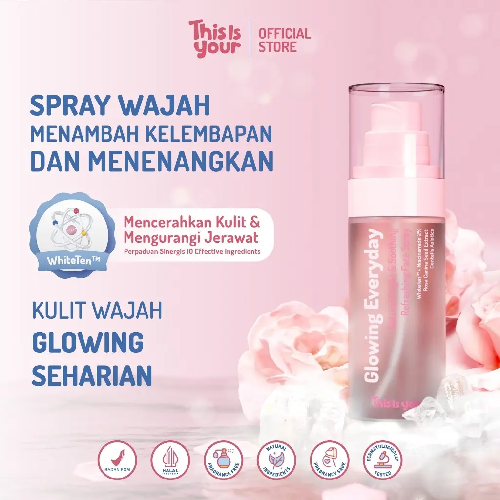 This is Your Glowing Everyday Shooting Refreshing Face Spray 60ml Whiteten Niacinamide 2% Centella Asiatica This is Your