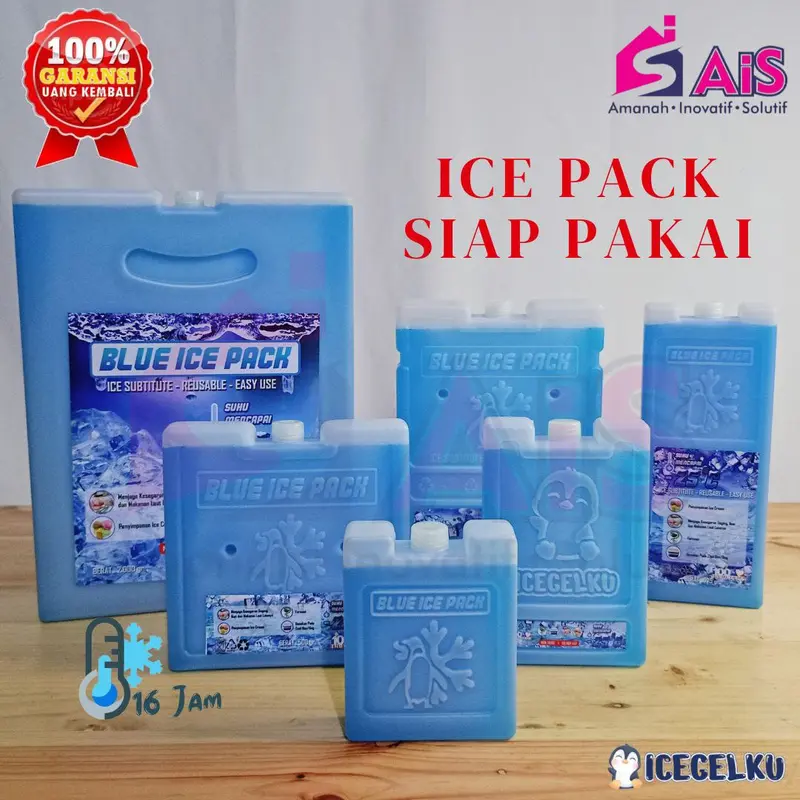 ICE PACK TALL 22x9x3cm ICE PACK BATA ICE PACK BLUE PENGGANTI DRY ICE PENGGANTI ES BATU ICE GEL AIR COOLER ICEPACK BATA 4