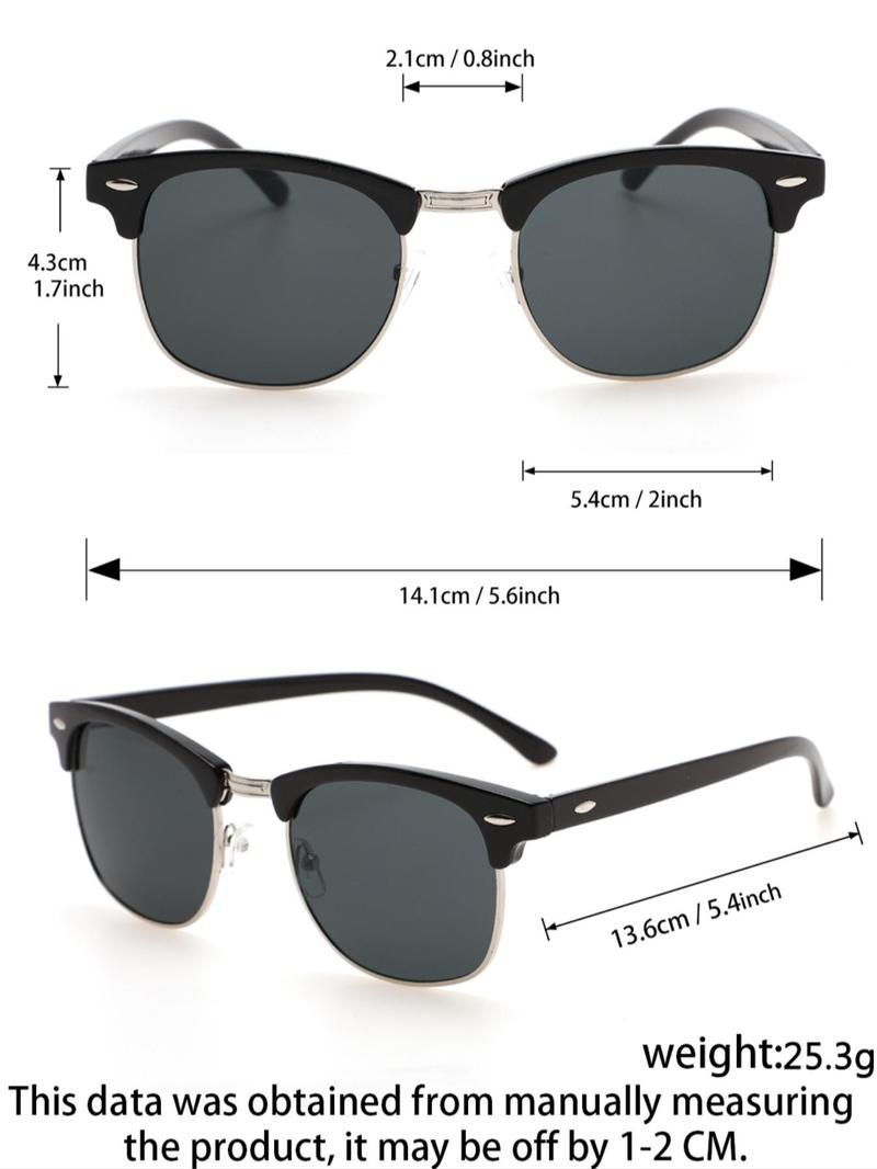 Product Introduction of Unisex Simple Modern Style Plain Color Sunglasses, Trendy Casual Sunglasses for Men Party & Daily Use, Fashion Accessories for Outdoor Activities, Girlfriend Gifts 1