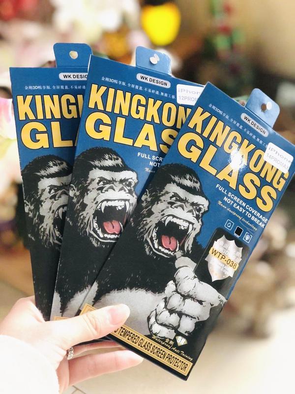 Kính Cường Lực Full Màn phủ Nano KingKong Cao Cấp đóng hộp 15/14/13/12/11/ProMax/Xsmax/X/7/8Plus Phone