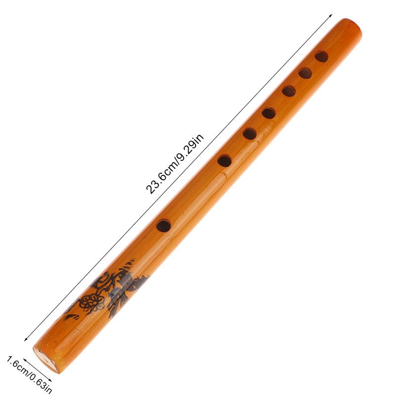 Product Introduction of 1Pc Chinese Traditional 6 Holes Bamboo Flute Vertical Flute Clarinet Student Musical Instrument Wooden Color Flute For Beginner 30