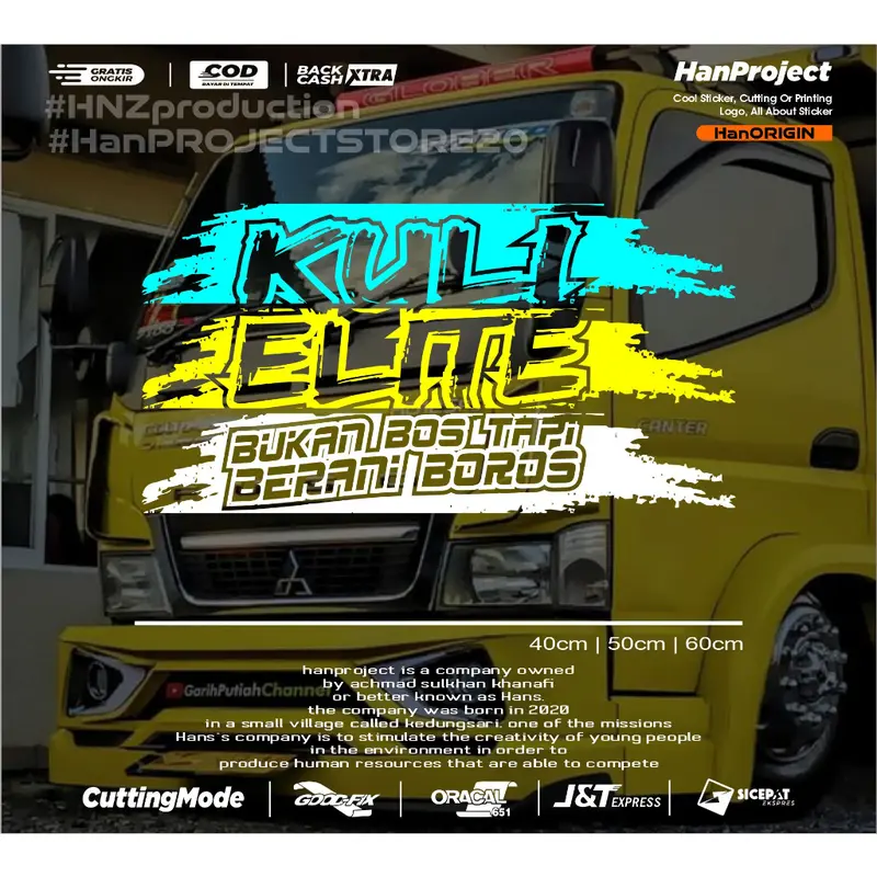 STICKER  KULI ELITE COCOK UNTUK KACA DAN BODY MOBIL STICKER REFLECTIVE ORIGINAL PRODUCT BY HANPROJECTSTORE Car Skotlet 2