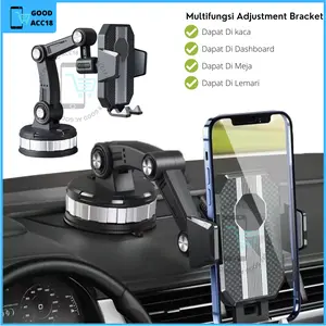 Holder mobil 4 in 1 NB61 Dudukan handphone universal original untuk pemasangan di dashboard kaca meja lemari bisa potrait landscape 360 derajat