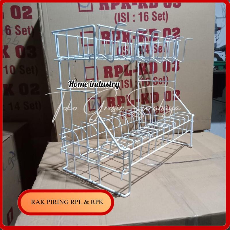 Rak Piring RPL & RPK knockdown/Rak kawat tebal/Rak wastafel/Rak dapur ...