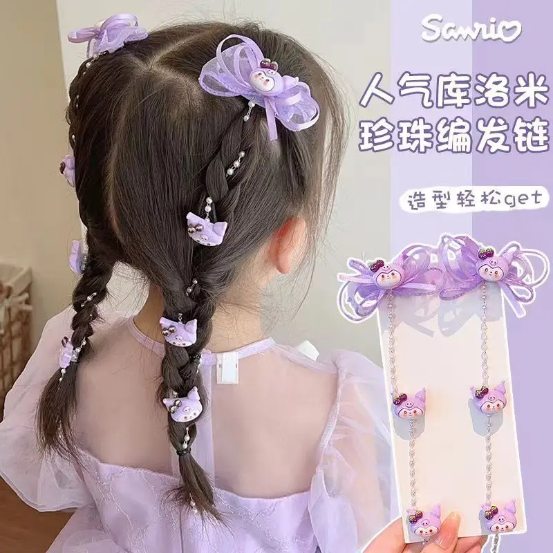 Dụng Cụ Bện Tóc, Dành Cho Trẻ Em, Dây Chuyền Tóc Bện Hoạt Hình Công Chúa Nhỏ Dụng Cụ Đội Đầu Cho Bé Gái, Kẹp Tóc Cho Bé, Nơ Lưới, Hữu Ích