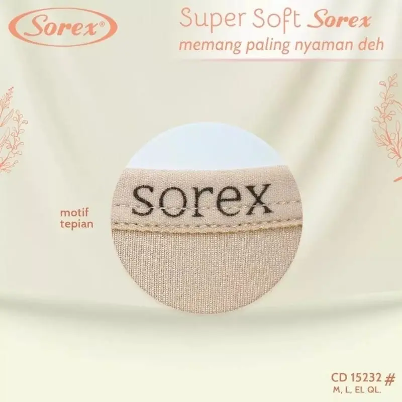 Isi (3, 6, 12pcs) CD Sorex 15232 Celana Dalam Wanita Super Soft Lembut Cutting Midi 4