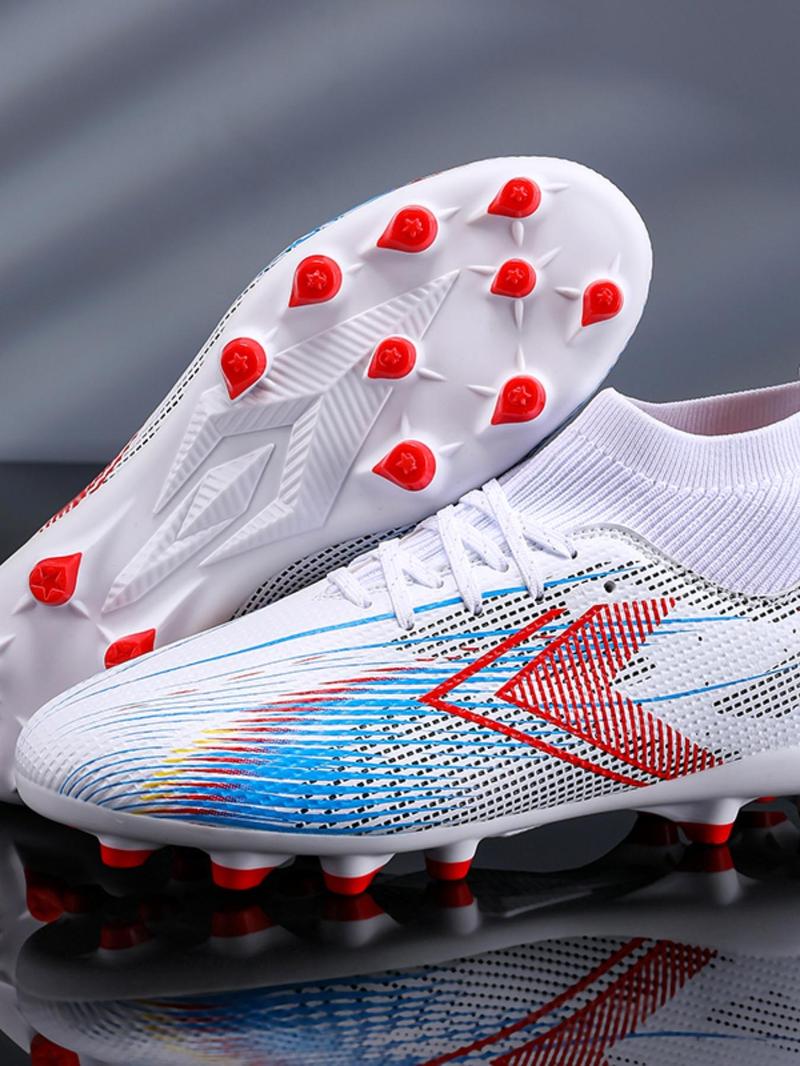 Product Introduction of Men's All Over Print High Top Lace Up Football Boots, Sporty Breathable Non-slip Football Shoes, Professional Soccer Shoes for Competition Training 3