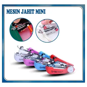 Mesin Jahit Portable Mini Spring Com Alat Jahit Mini dengan Jarum - Cocok untuk Menjahit Pakaian atau Kain dengan Cepat dan Mudah