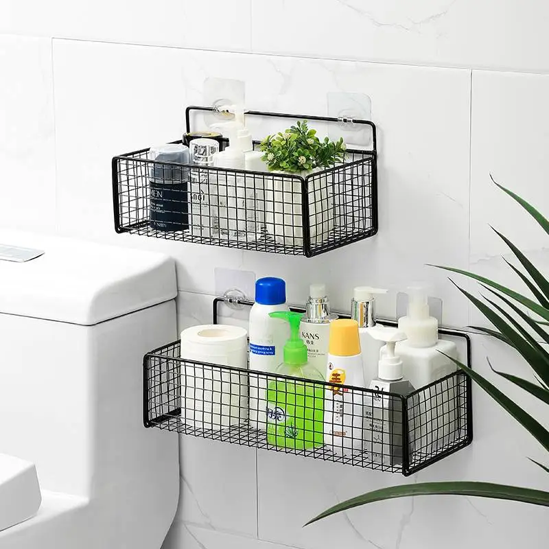Kệ Lưới Đựng Đồ Nhà Tắm Dán Tường - Kệ Nhà Tắm- Kệ Để Bồn Cầu - Tiện Lợi Dùng Cho Mọi Vị Trí - Kèm 2 Miếng Dán Siêu Dính Kitchen