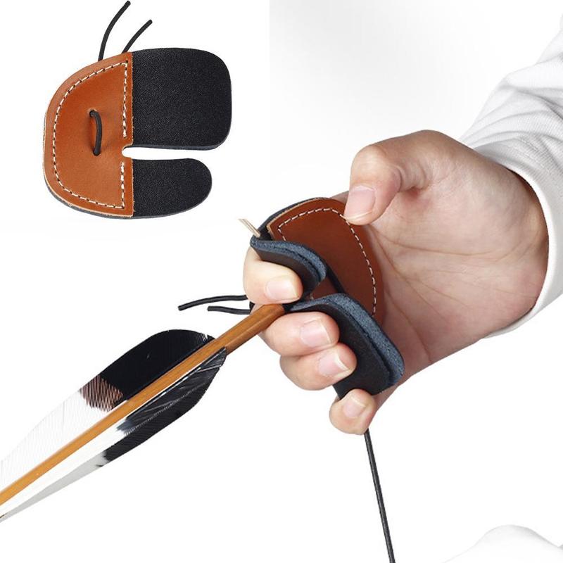 Bow And Arrow Sports Cowhide Finger Protector Double Protector Accessories Sports Layer Finger 4
