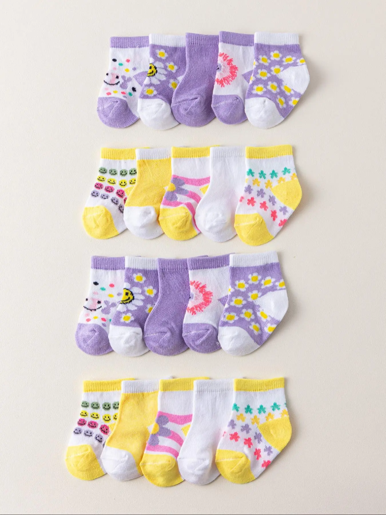 Baby's Cartoon Print Crew Socks, Soft Cute Comfortable Breathable Socks for Baby, Kid's Socks for All Seasons