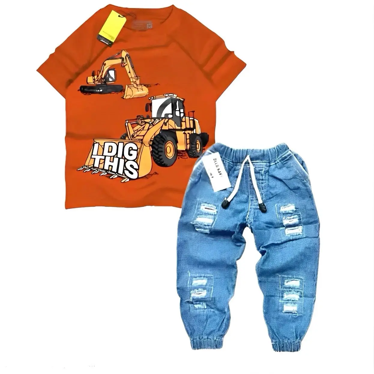 Hessley Kids Baju Setelan Anak Laki Laki Usia 1-6 Tahun Lengan pendek