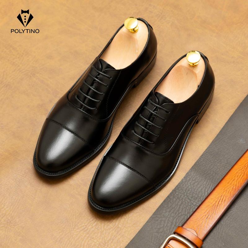 Giày OXFORD 0161 Cao Cấp Da Bò Đế PHIP Tăng Chiều Cao POLYTINO